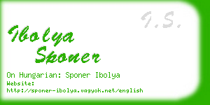 ibolya sponer business card
